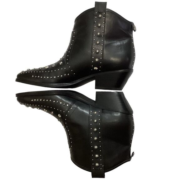 Y2K Sam Edelman Women's Brian Pointed-Toe Studded Ankle Booties - Picture 3 of 9
